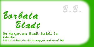 borbala bladt business card